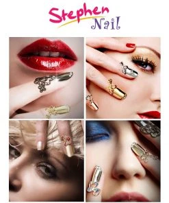 Stephen Nail Jewelry Triple Hearts (Medium-Gold)