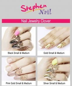 Stephen Nail Jewelry Clover (Medium-Pink Gold)