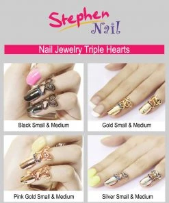Stephen Nail Jewelry Triple Hearts (Small-Silver)