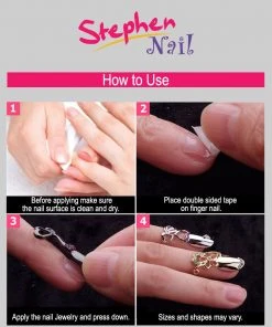 Stephen Nail Jewelry Twin Hearts (Medium-Pink Gold)