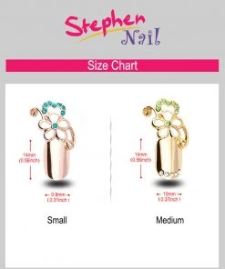 Stephen Nail Jewelry Flower (Small-Pink Gold)