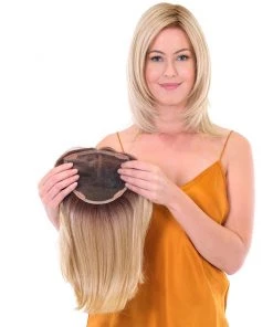 14~16 Inch Premium 100% Handmade Topper 14 Straight | Toppers By Belle Tress 13 14~16 Inch Premium 100% Handmade Topper 14 Straight | Toppers By Belle Tress