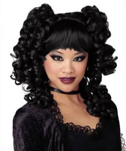 California Costume Wigs Goth Curls Black Halloween Wig By California Costumes