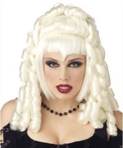California Costume Wigs Goth Vampira White Halloween Wig By California Costumes