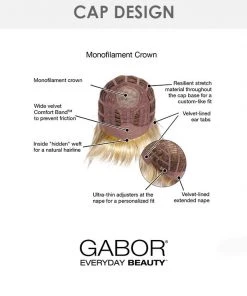 Cameo Cut | Monofilament Crown Synthetic Wig By Gabor Wigs For Women