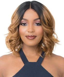 HD T Lace Leena | Lace Front & Lace Part Synthetic Wig By It's A Wig Wigs For Black Women