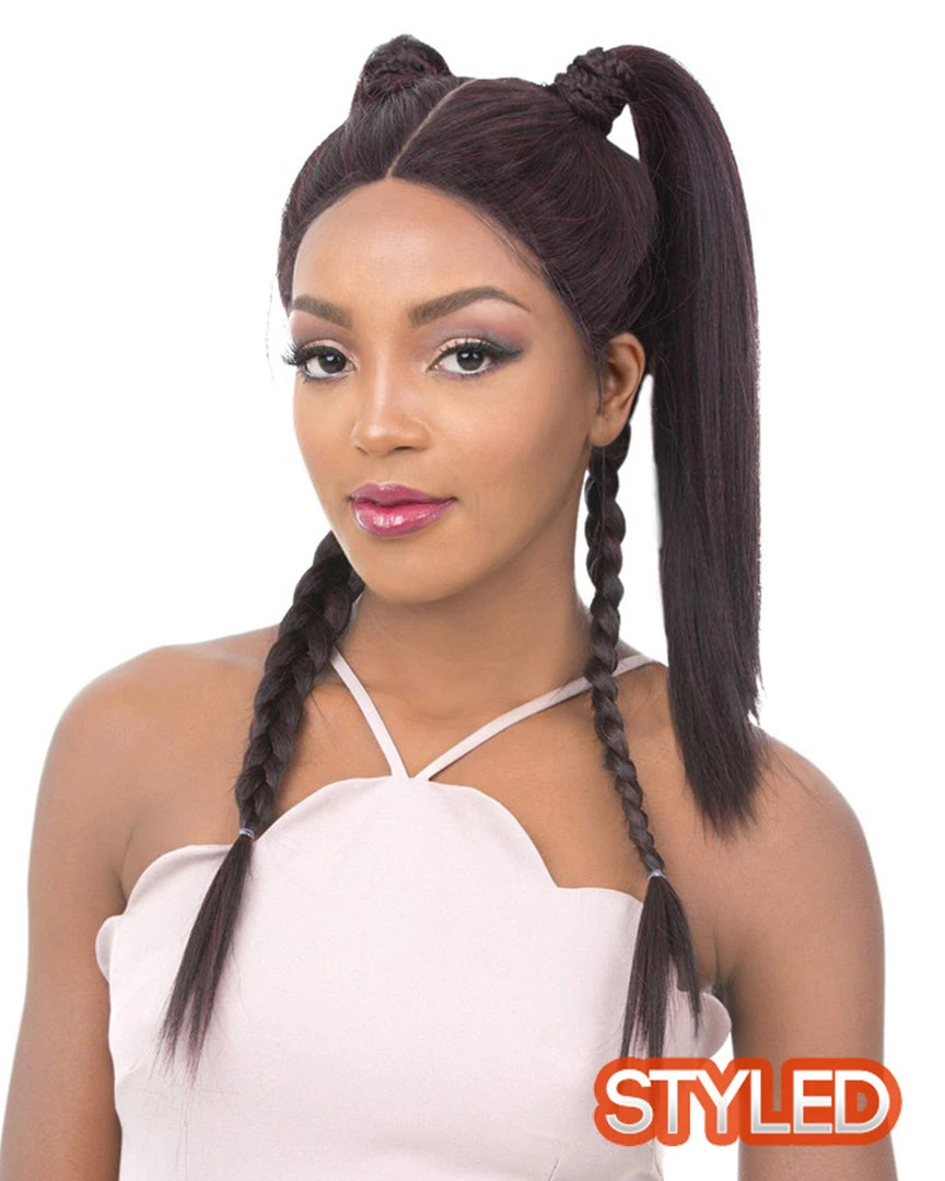 Vixen X Yaki Straight | Lace Front Human Hair Blend Wig By It's A Wig 5 Vixen X Yaki Straight | Lace Front Human Hair Blend Wig By It's A Wig