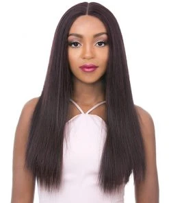 Vixen X Yaki Straight | Lace Front Human Hair Blend Wig By It's A Wig