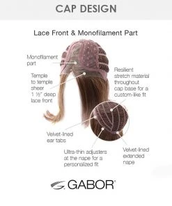 Simply Flawless-Petite/Average | Lace Front & Monofilament Part Synthetic Wig By Gabor Wigs For Women