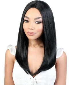 Wigs For Black Women LDP-Fine18 | Lace Front & Lace Part Synthetic Wig By Motown Tress