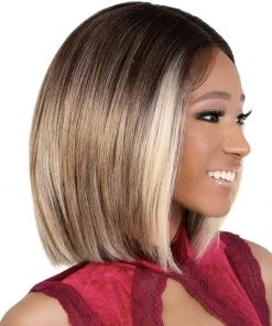 Wigs For Black Women LDP-Delta | Lace Front & Lace Part Synthetic Wig By Motown Tress