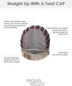 Straight Up With A Twist | Lace Front & Monofilament Synthetic Wig By Raquel Welch Wigs For Women