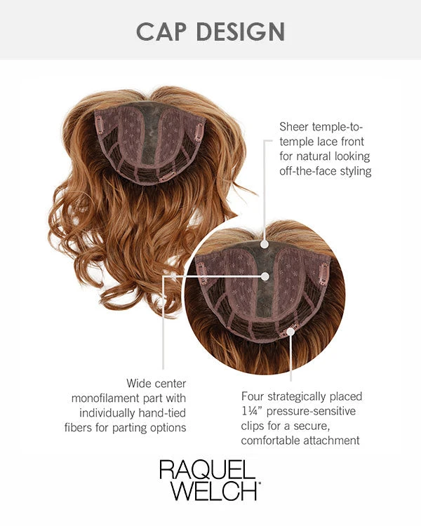 Crave The Wave | Monofilament Synthetic Hair Toppers By Raquel Welch Clearance Items 10 Crave The Wave | Monofilament Synthetic Hair Toppers By Raquel Welch Clearance Items