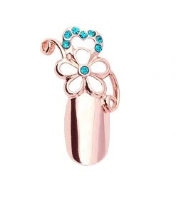 Stephen Nail Jewelry Flower (Small-Pink Gold)