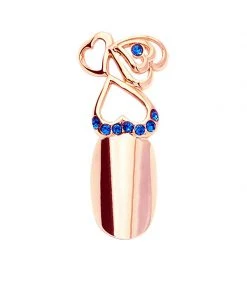 Stephen Nail Jewelry Triple Hearts (Medium-Pink Gold)