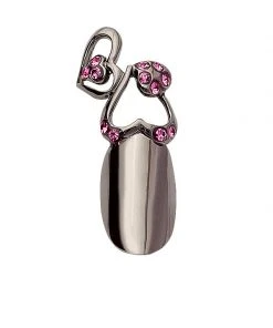 Stephen Nail Jewelry Twin Hearts (Medium-Black)