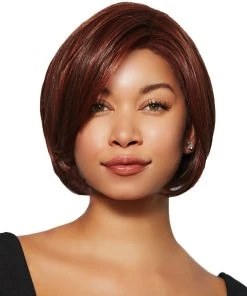 Wigs For Women Angled Bob | Lace Front & Monofilament Part Synthetic Wig By TressAllure