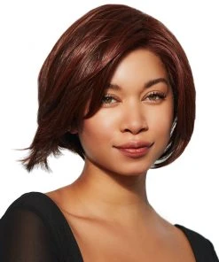 Wigs For Women Angled Bob | Lace Front & Monofilament Part Synthetic Wig By TressAllure