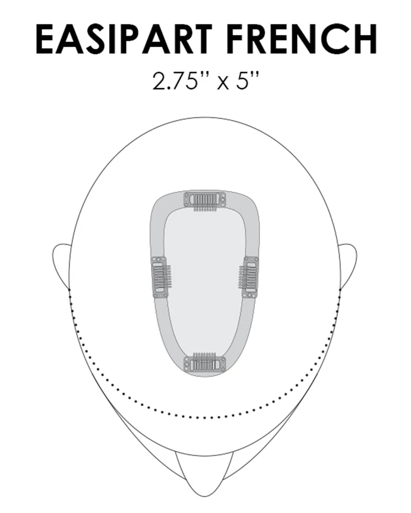 Wiglets EasiPart French 18 Inch (Exclusive) | Monofilament Remy Human Hair Toppers By Jon Renau 8 Wiglets EasiPart French 18 Inch (Exclusive) | Monofilament Remy Human Hair Toppers By Jon Renau