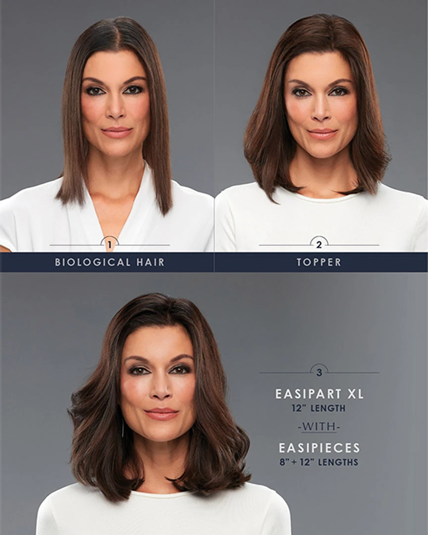 EasiPieces 12 Inch Length X 6 Inch Width (1pc) | Remy Human Hair Piece By Jon Renau 5 EasiPieces 12 Inch Length X 6 Inch Width (1pc) | Remy Human Hair Piece By Jon Renau